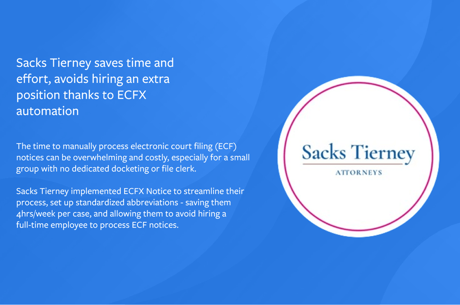 Sacks Tierney implements ECFX to streamline their processes
